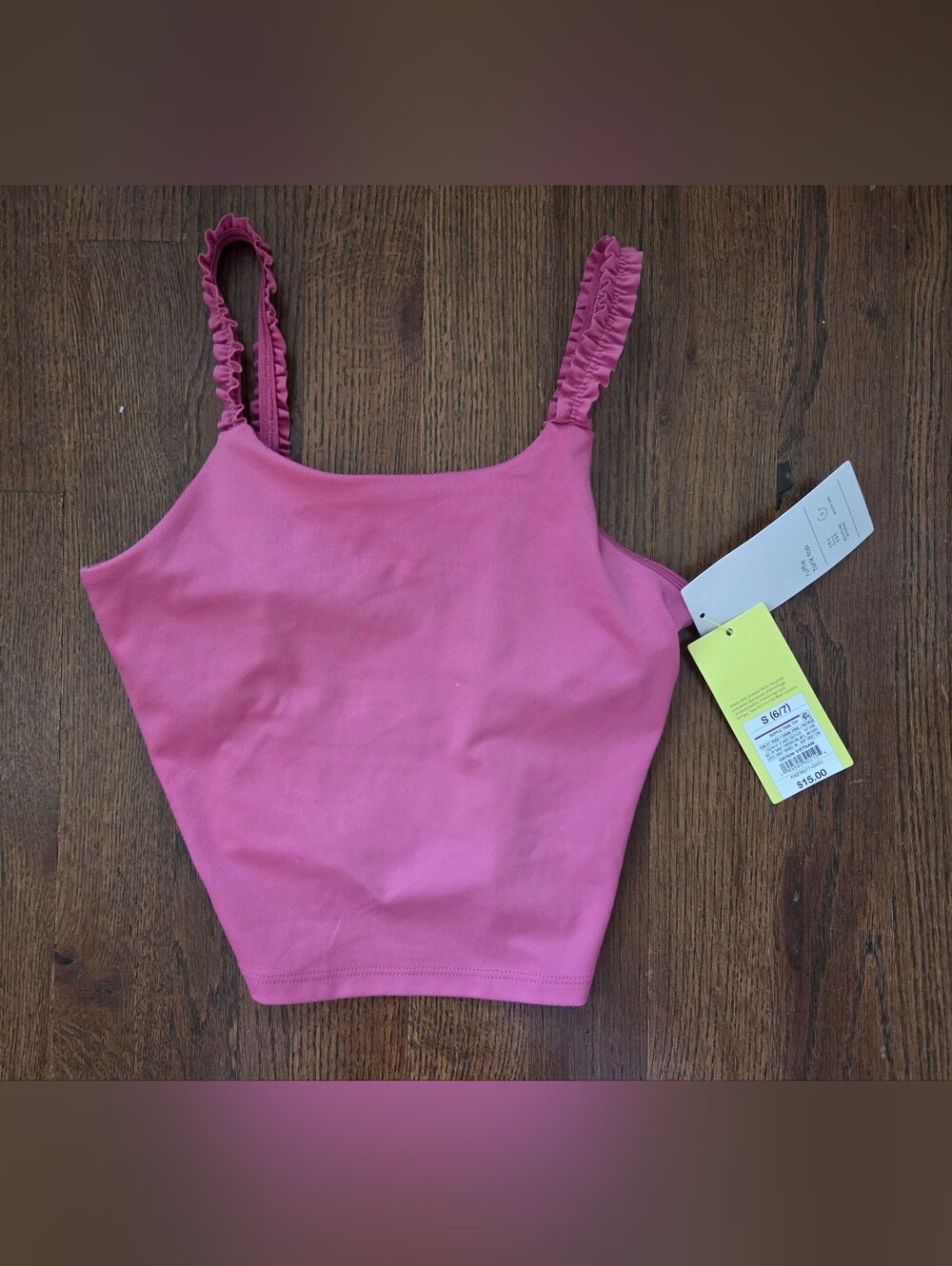 New All In Motion Girls Small 6/7 Pink Athletic Tank Top